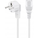 Câble de connexion froid coudé, 3 m, blanc