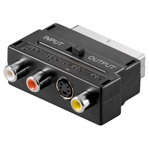 Adaptateur P&eacute;ritel vers audio composite vid&eacute;o et S-vid&eacute;o, IN/OUT