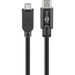 C&acirc;ble USB 2.0 USB-C&trade; vers Micro-B 2.0, Noir